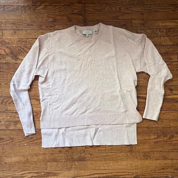 Ted Baker Krystna CottonBalloon Sleeve Knit Top Crew Neck Sweater | Size 1 - Picture 4 of 10